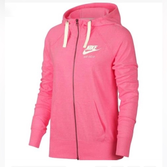 Nike Tops - NIKE Gym Vintage Pink Heather Full Zip 2019. Size Medium